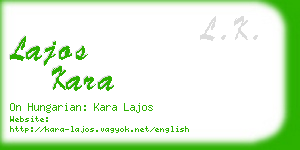 lajos kara business card